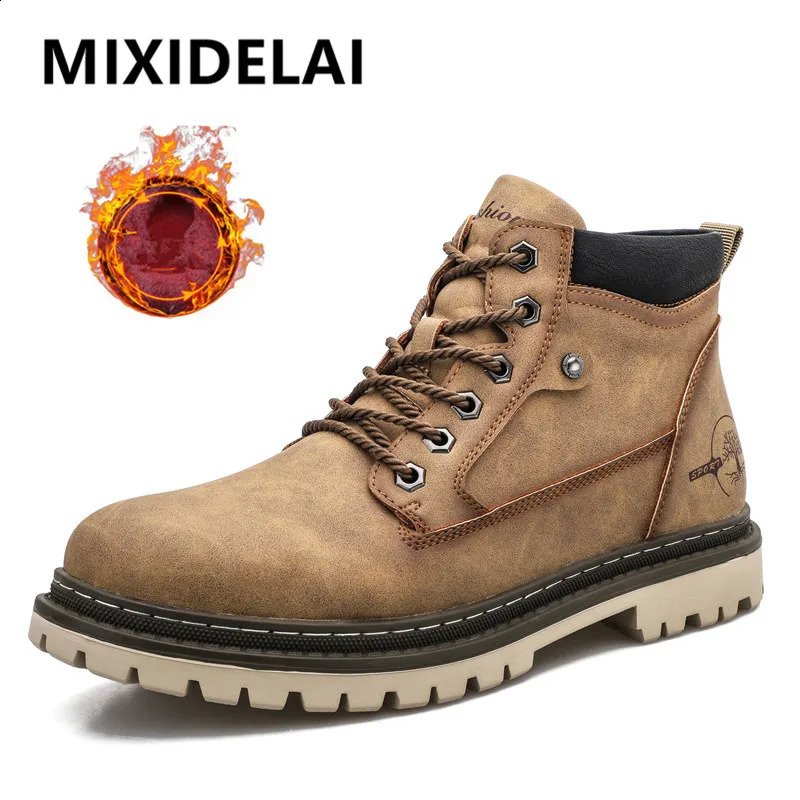 Men Super Warm Snow Boots Winter Mens Ankle Boots Waterproof Short Boots Outdoor Sneakers Autumn Mens Motorcycle Boots250916