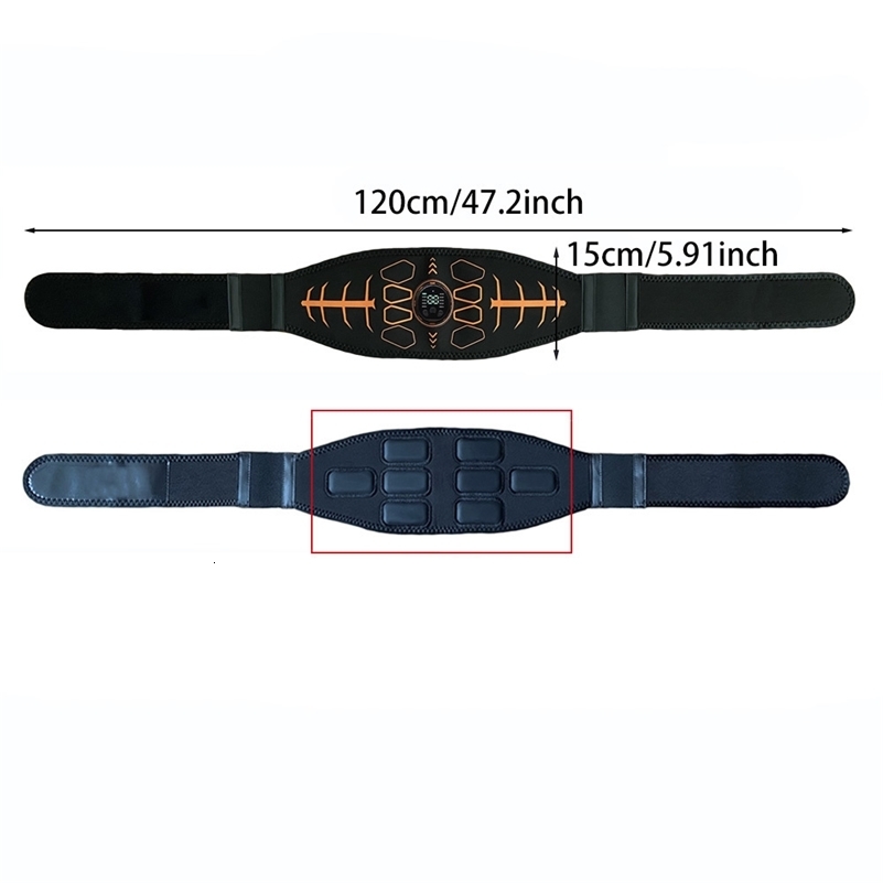 Smart Muscle Toner Abdominal Toning Belt Abs Trainer USB Recharge Body Massager Home Gym Training Fitness Equipment i250915