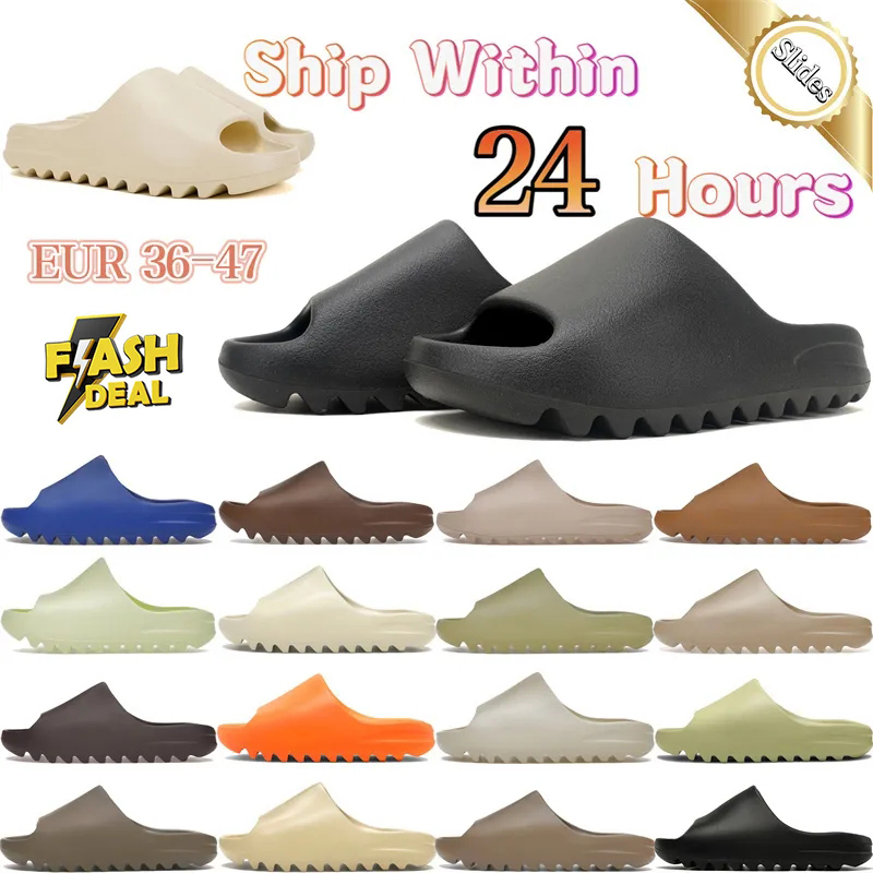 Big Size 48 Designer Slippers Sandals for Mens Woman Slipper Slides Slider Blue Pure Black Clog Desert Sandal Slipper Beach Shoe