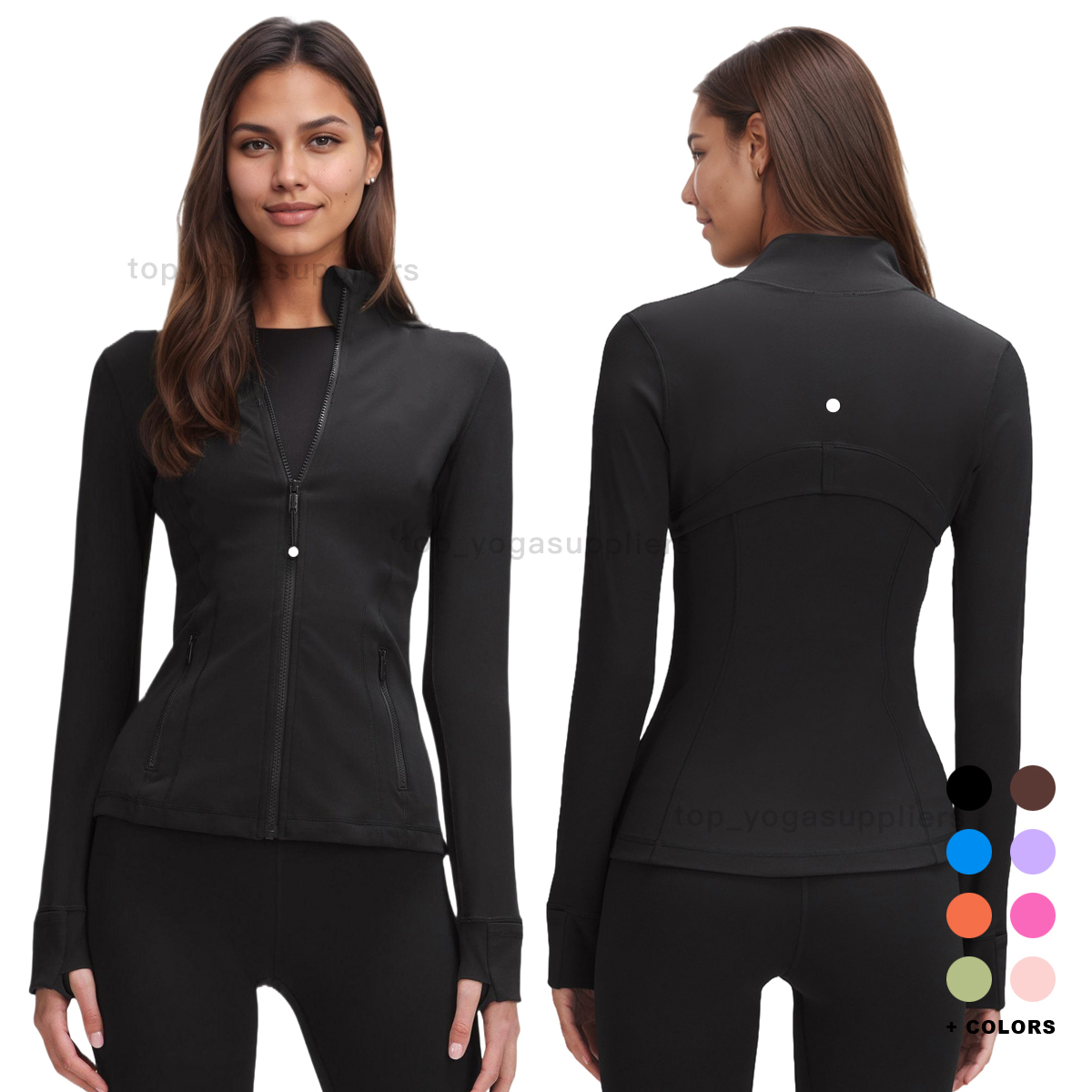 womens yoga jackets quickdry breathable highquality moisturewicking womens tops tightfit yoga coats workouts clothing allseason yoga outerwear yoga sportswear