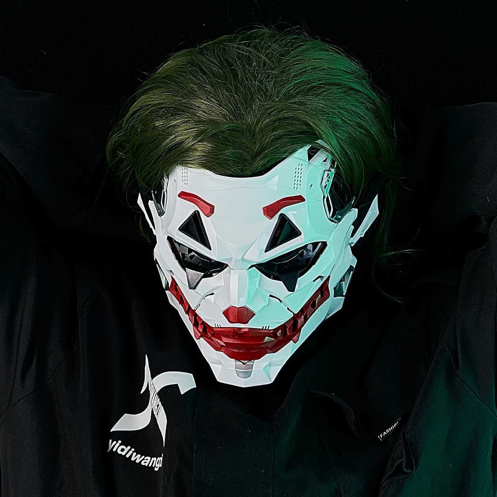 Joker Masks Cyberpunk Masks Clown Braids 2d Cosplay Resin Custom Products Halloween Anime RolePlaying Props And Gifts ToysXJ250916