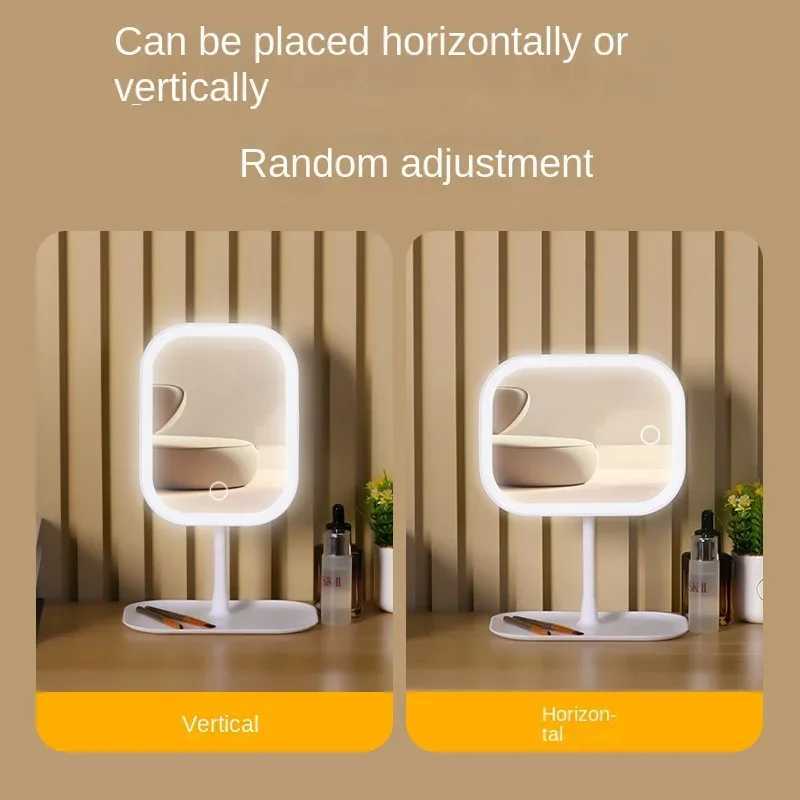 Desktop Vanity Mirror 3 Color Dimmable Light LED Makeup Mirror Light Touching Mirror Women Bedroom Dressing Mirror C250916