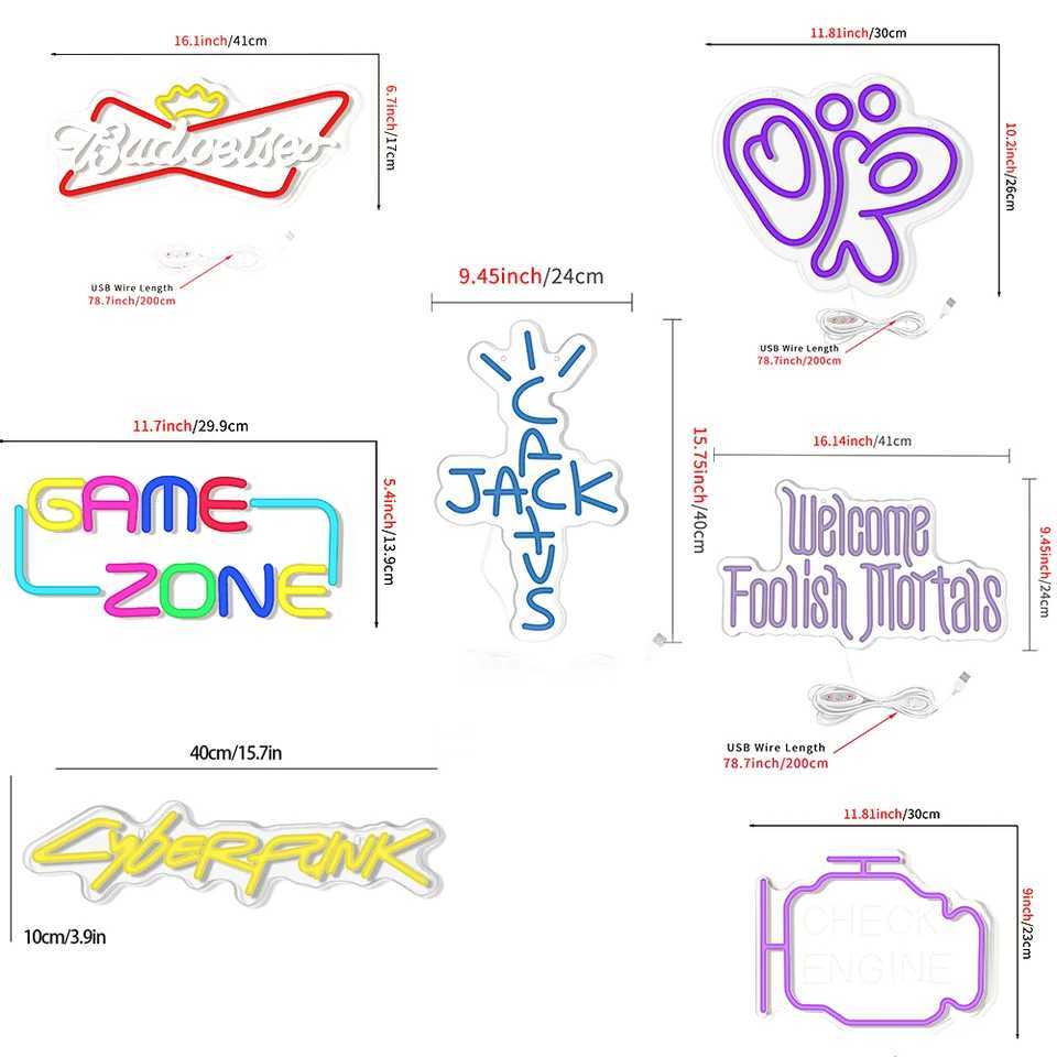 Bright LED neon sign lights clearance Budweiser wine decoration cyberpunk game room garage gift party creativity Y250916