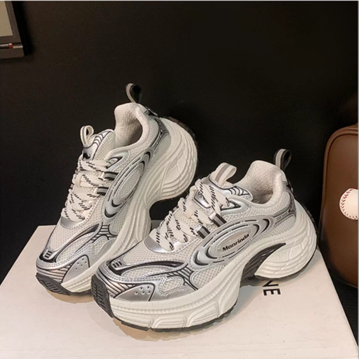 Designer Mirinda Mesh Breathable Dad for Women 2025 Spring Summer Thick Height Increasing Women's Soft Sole Casual Sports Shoes