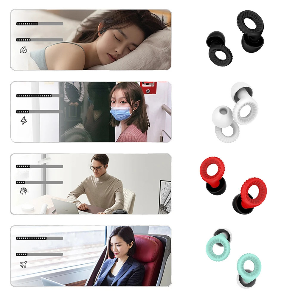 Ultra Thin Loop Shape Sleep Aid Earplugs Waterproof Swim Earplug Concert Hearing Protection Ear Plugs Reusable Silicone Ear Plug250915