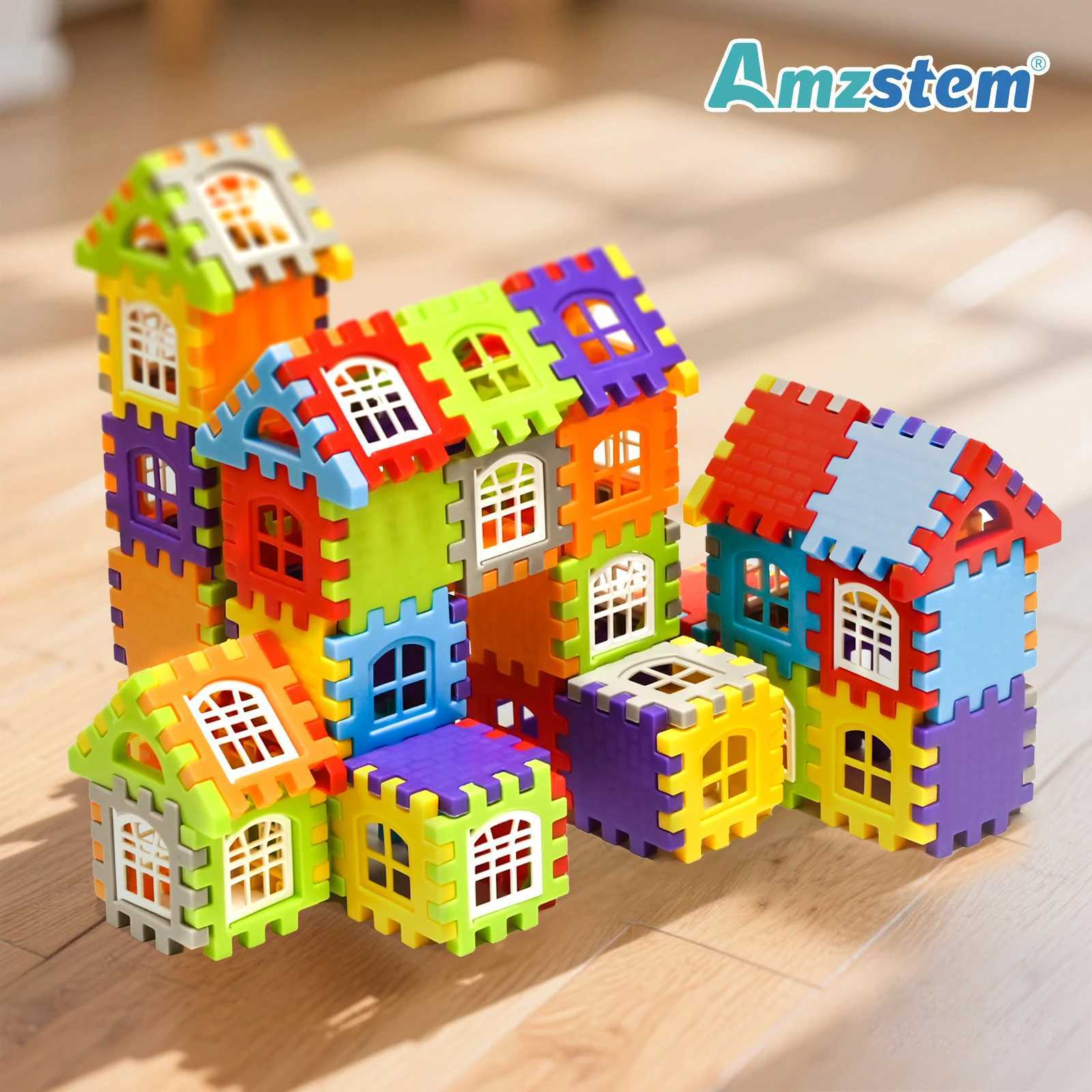 14025PCS Large Scale House Building Blocks Simulation Window Design Construction Set Kindergarten Toys For Boys And Girls Gift C250916