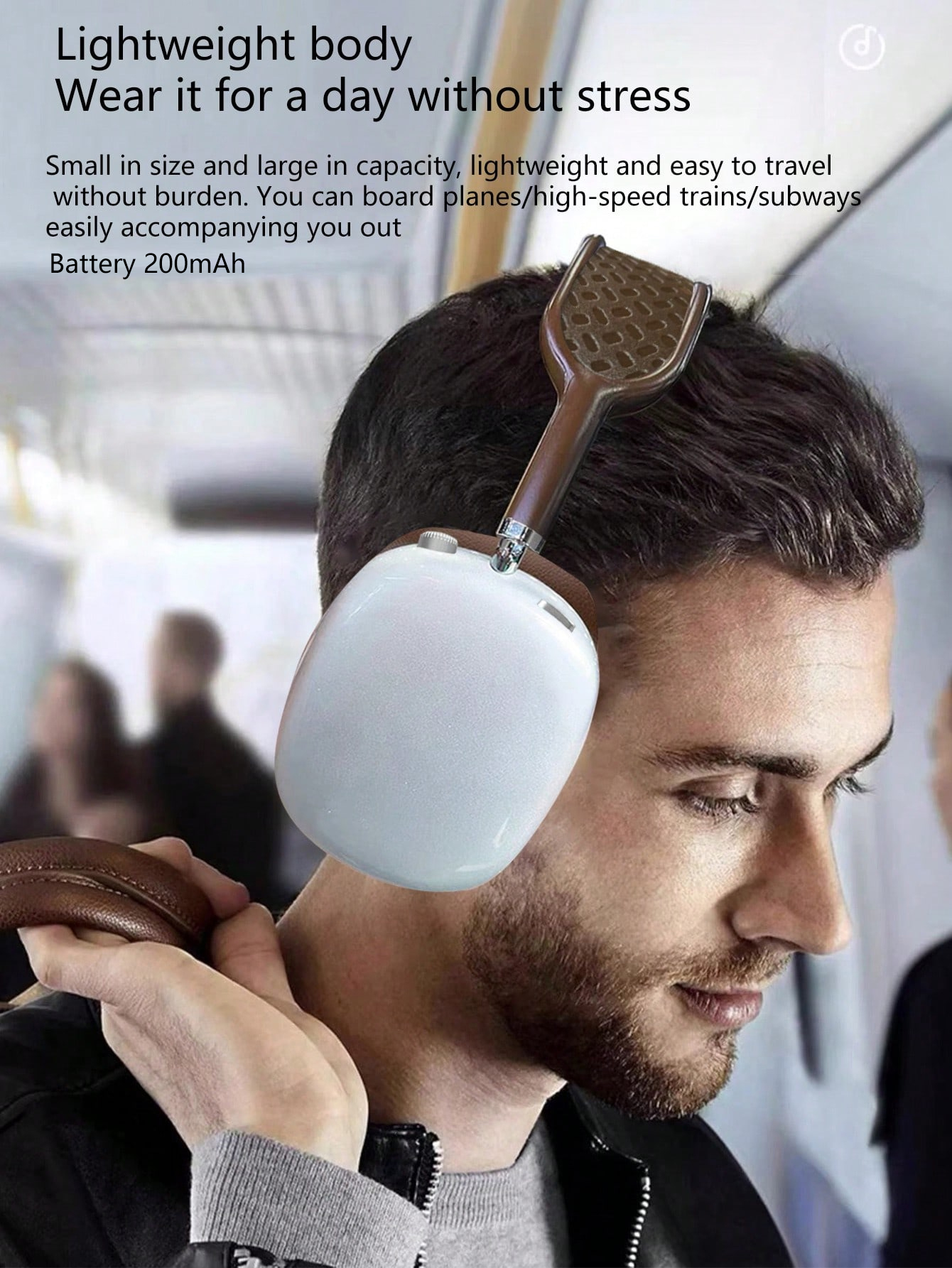 Over-ear wireless headphones, dual-mode design, chip 5.4, button-controlled, ultra-long battery life Bluetooth headphones