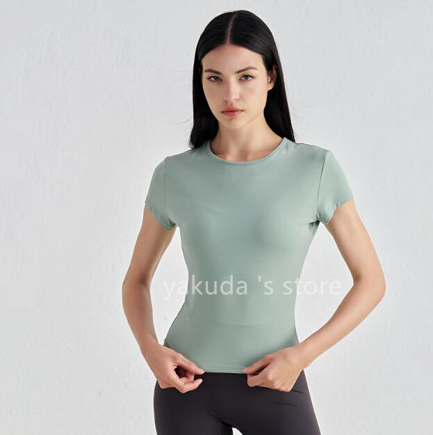 Comfortable Sports Short Sleeved Fitness Top Casual Yoga Suit Waist Slimming Yoga T-shirt for women Aerobics Gymnastic Pilates Tops Mysterybox Store
