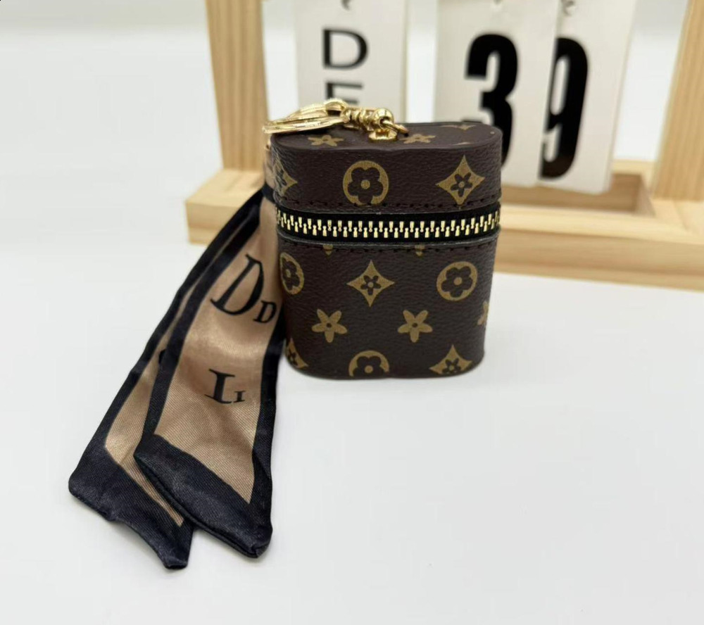 Coin Purse Keychain Lipstick Bag Storage Pouch Wireless Earphone Protective Case Gift Embossed Gold Stamping 250916