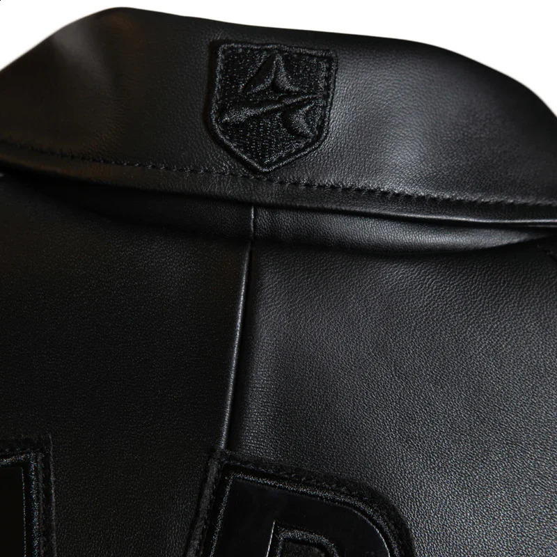 ArrivalsMens Real Lamb Leather Jacket American Size Classic Military Antique Autumn Bomber Coat 250915