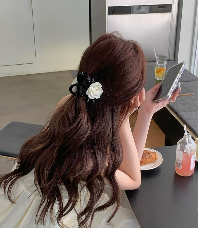 Hair Claw for Women French Style High-End Feel Internet Celebrity Hair Clip Elegant and Fairy-Like Large Hairpin for the Back of the Head Hair Accesso