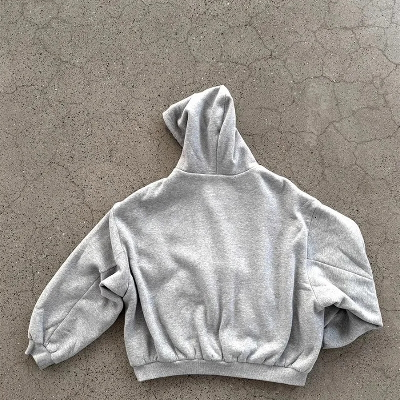 Y2k Men Clothing Harajuku Thickened Double Layer Front and Back Sweatshirt Hoodie Checkered Pattern Hip Hop Streetwear Hoodies 250915
