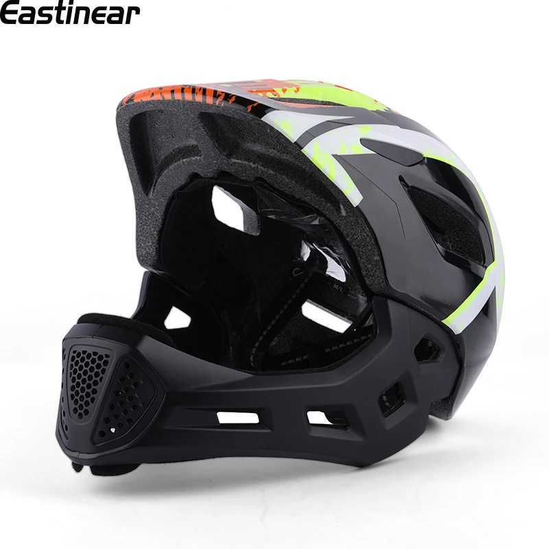 Eastinears New Childrens Bicycle Helmet Full Face Detachable Childrens Outdoor Sports Skateboard Roller Skating Riding Helmet J250916