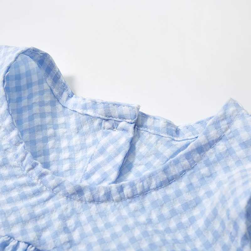 Little maven Girls Sundress Kids Clothes Sleeveless Dress Children Vestidos Plaid Animal Applique Embroidery Cute Girls Dress C250916