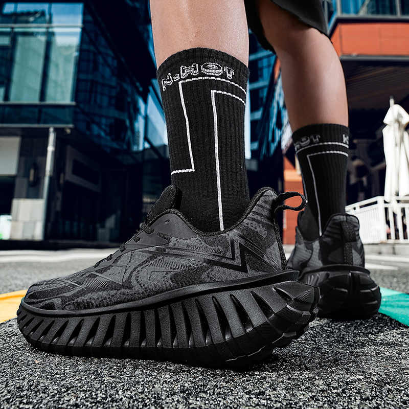 Men's Breathable Mesh Sneakers with Cushioning for Running - Casual Trendy Shoes