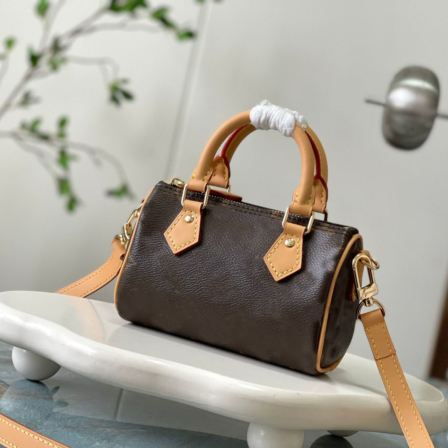 Designer Top Mini bag 16cm Shoulder Bag Nano Women Classic Bag Leather Denim Crossbody Luxury Tote Purse Brown Flower Clutch Handbag purse