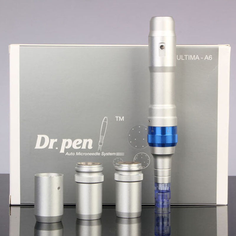 Dr Pen A6 Professional Derma MTS Pen Microneedling System Wireless Electric Skin Care Meso Tools Beauty Kit Dermapen with 2PCS 12 Pin Needle Cartridge