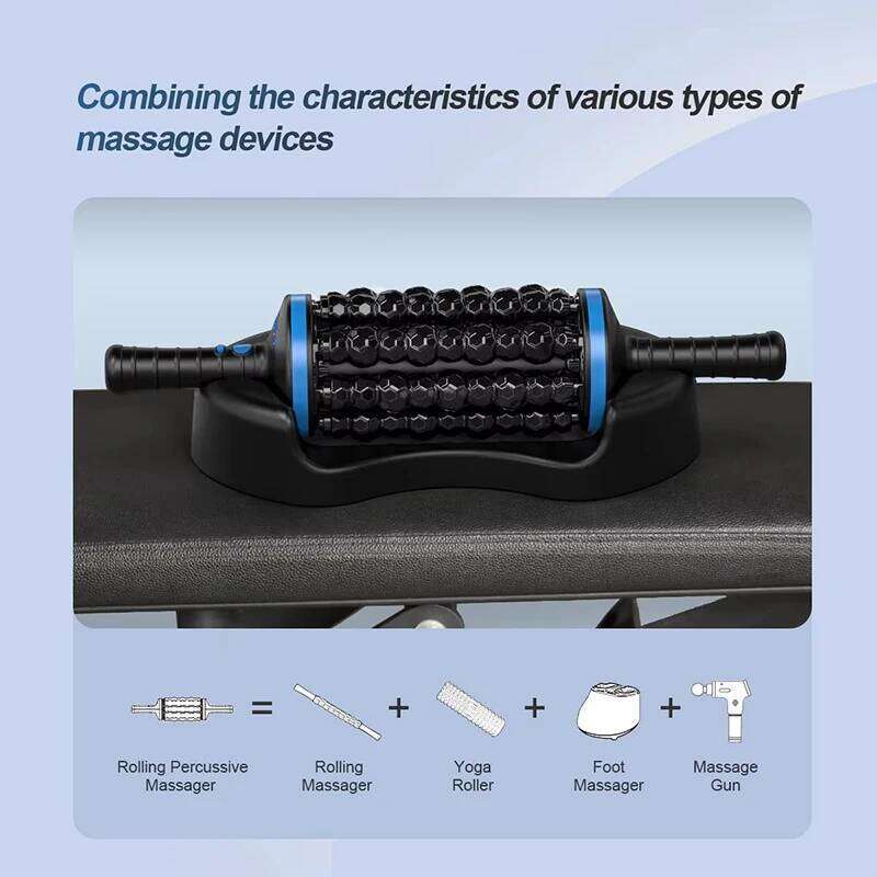 NEW Cordless Roller Body Massage Rechargeable Vibrators 360 Rolling Percussive Massager Muscle Relaxation Back Foot Leg Relaxer M250912