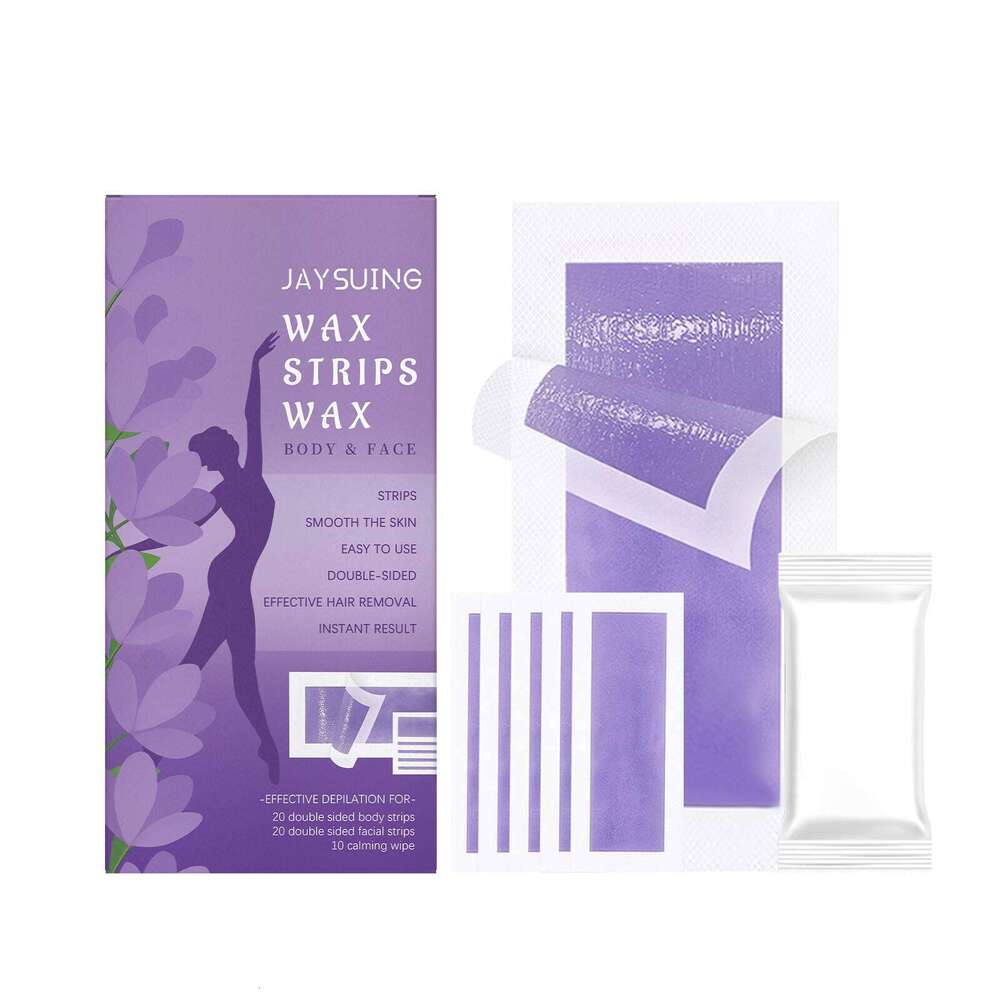 JAYSUING Facial Body Hair Removal Wax Strips Gentle Moisturizing Refreshing Non-Irritating Cleans Skin Smooth and Clean