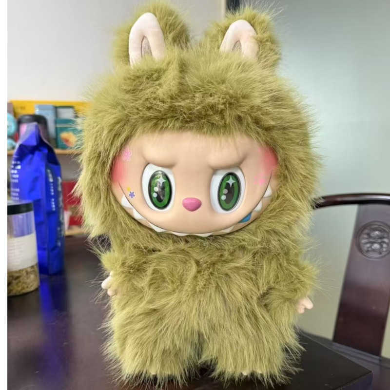 Big Angel Labubu 38CM on-hand leader blind box hand office doll first generation soft vinyl plush hanging ornament sweetheart L250916