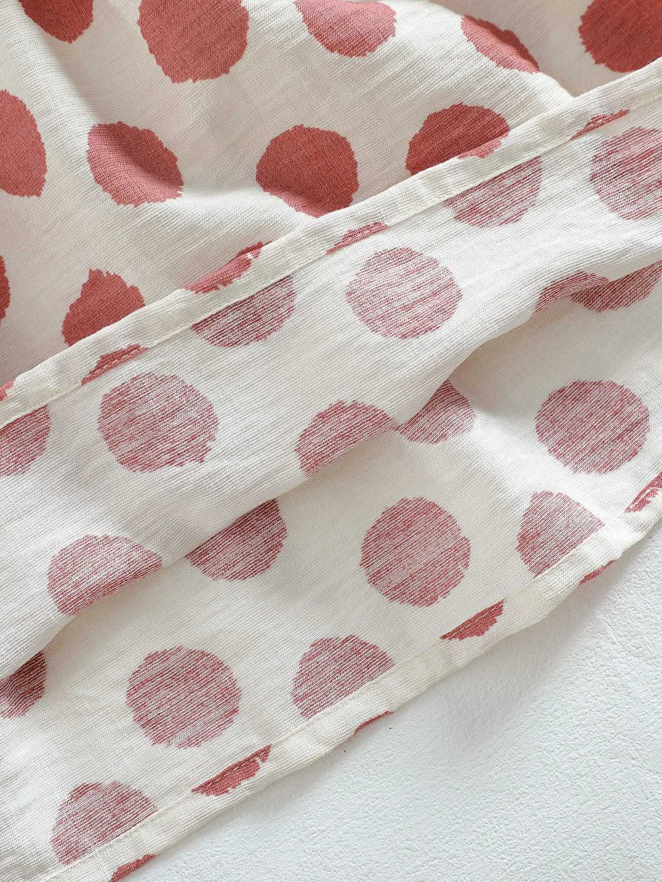 Body Girls Puff Sleeve Summer Oneck With Bow Polka Dot Princess Dresses Children Casual Clothes Fashion 26 Years C250916