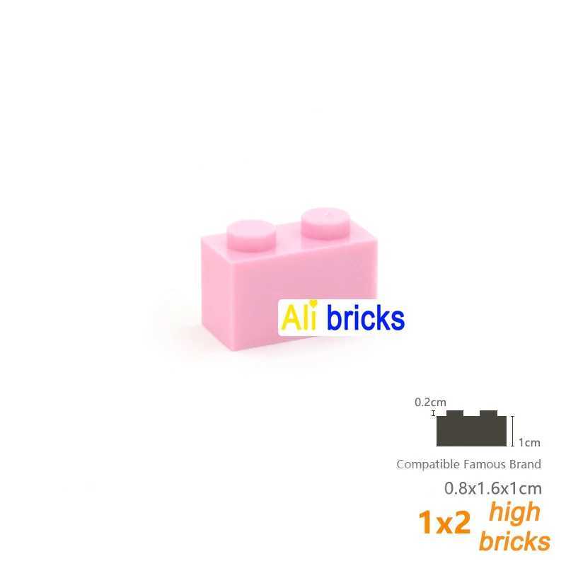 60pcslot Bulk Blocks Building Bricks Thick 1X2 Educational Assemblage Construction Toys for Children Size Compatible With Brand C250916