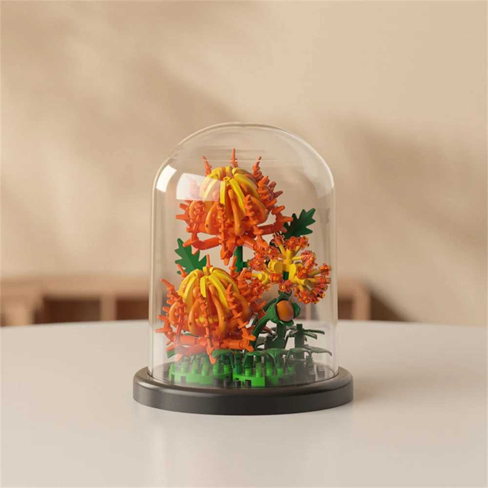 Eternal Flower Bouquet Bonsai Potted Plant Micro Building Blocks Model Home Decoration Toy For Kid Birthday Gift C250916