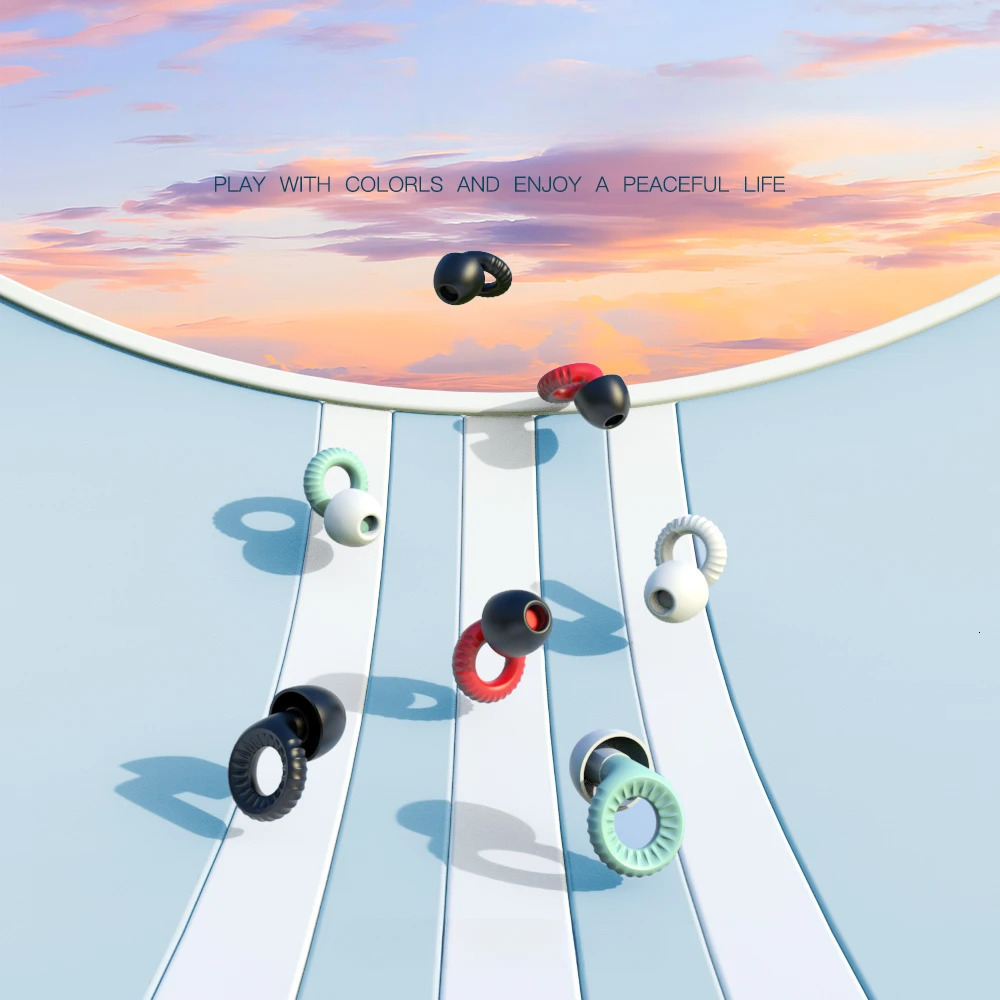 Ultra Thin Loop Shape Sleep Aid Earplugs Waterproof Swim Earplug Concert Hearing Protection Ear Plugs Reusable Silicone Ear Plug250915