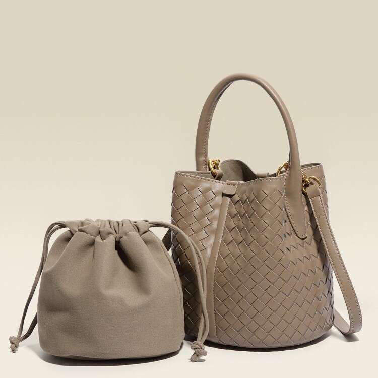Borsa Di Design Tote Bouto Secchio Casual In Tessuto A Mano Nuova Borsa A Tracolla A Tracolla Portatile-image