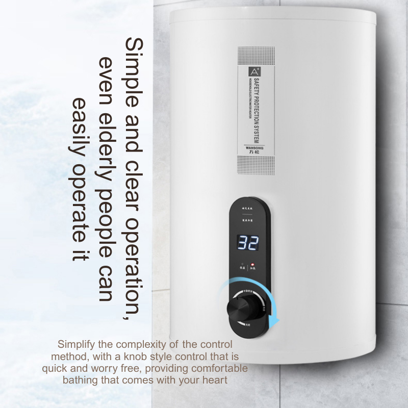 Energy-Saving Wansong Vertical Electric Water Heater with Enhanced Insulation for Optimal Efficiency Iron spray coating shell -NO01T