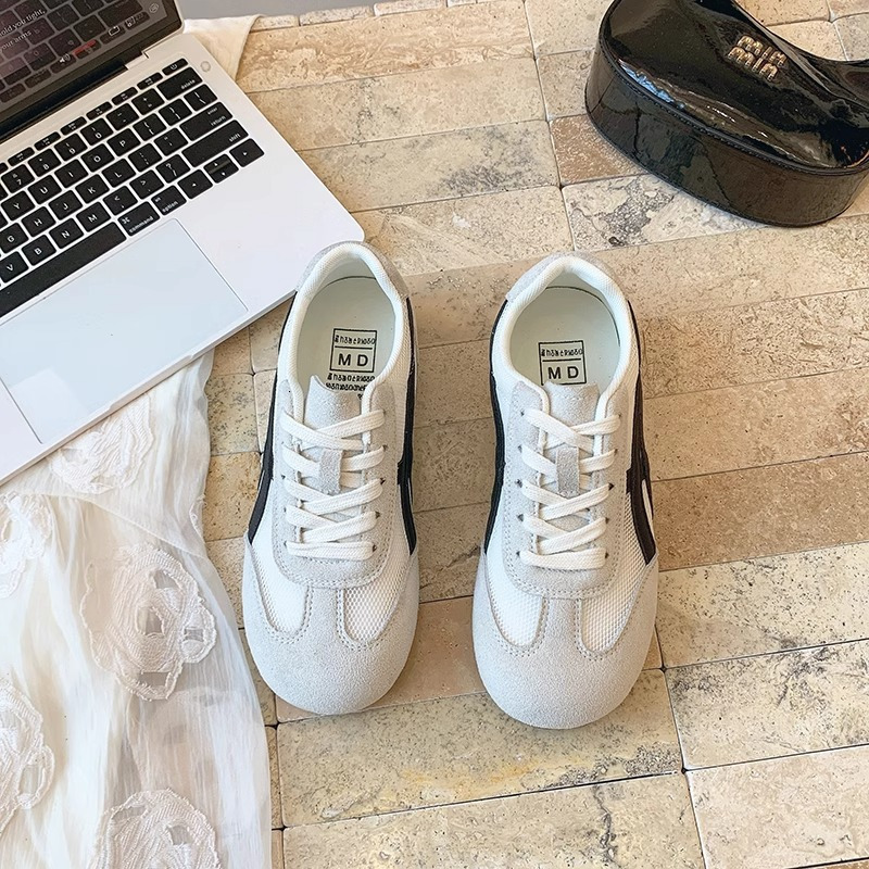 Dexun Women 2025 New Spring Summer Breathable Mesh Casual Versatile Sneakers Flat Red Board Shoes ddmythur