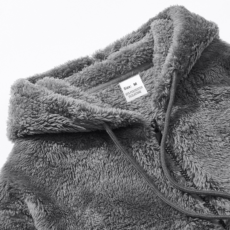 Autumn Winter Mens Sweatshirt Stand Neck Zip Up Down Long Sleeve Hoodie High quality Fashion Fleece Tops Jackets Men Clothing