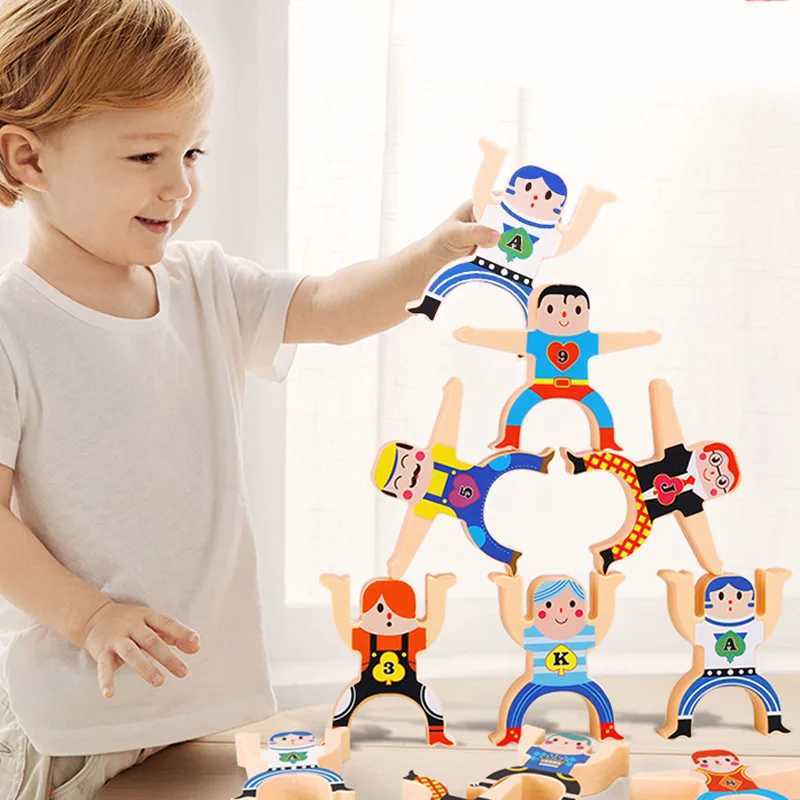 DIY Montessori Toys Balance Doll Building Blocks Board Stacking High Blocks Play Games Early Educational Toys For Children Kids C250916
