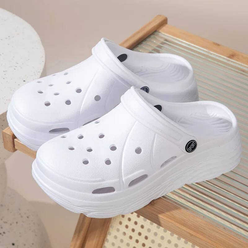 Women's Fashion Platform Summer 2025 Thick Sole Soft Eva Clogs Garden Shoes for Women Hollow Out Non Slip Beach Sandals ddmymonkey