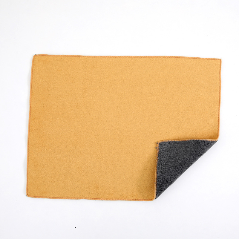 New Suede Wiping Double-Sided Imitation Deerskin Coral Fleece Thickened Absorbent Car Wash Towel