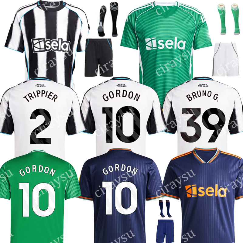 25 26 TONALI NEWCASTL E soccer jerseys BLACK Man and Kids 2025 2026 BARNES BRUNO G. Gordon ISAK Football Shirt Home Away Botman fans WINNERS CARABAO CUP FINAL BURN 888