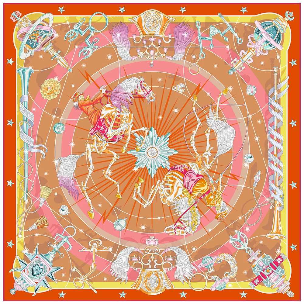 Fashion 90cm 2024 Rabbit Horse Twill Silk Scarf Shawl Brand Square Scarf Women Hijab Luxury Bandana Foulard Neckerchief Head Scarves H250916,ufghmb,yk