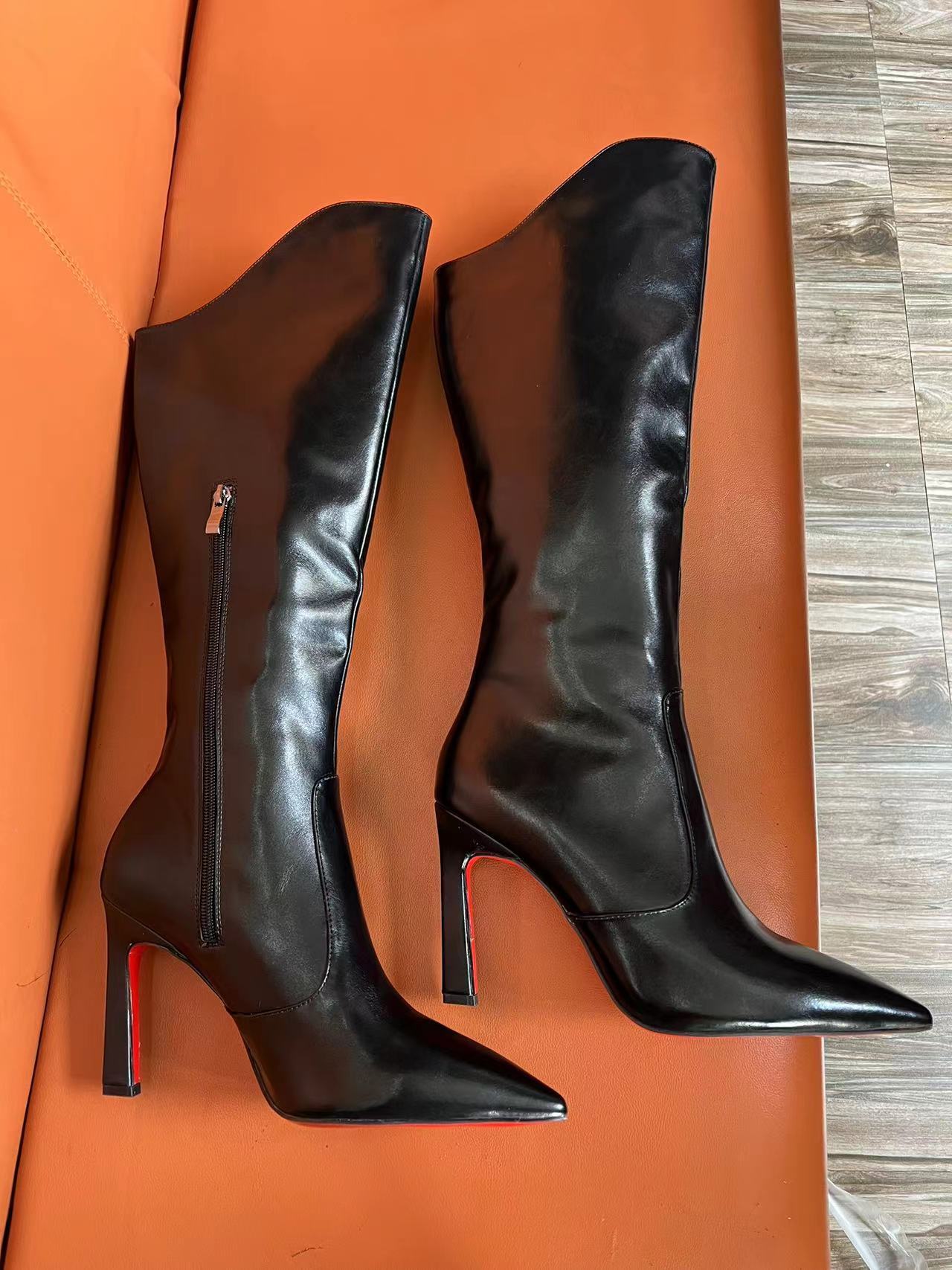 bottom over-the-knee boot for autumn and winter, available in coffee, white, and black heel deigner hoe boot deigner boot woman Martin boot. Knight bc
