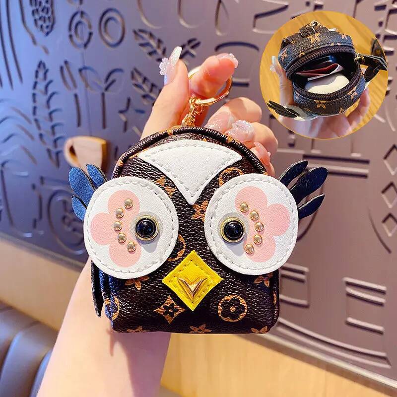 Bestseller Explosive owl headphone Small wallet pendant, keychain, light and high-end small bag ddmytues