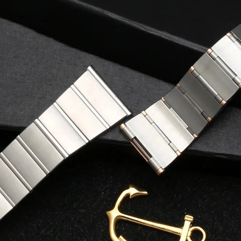 23mm 25mm For Omega Double Eagle Steel Belt Stainless Watch Strap Mens and Womens band Accessories 250915