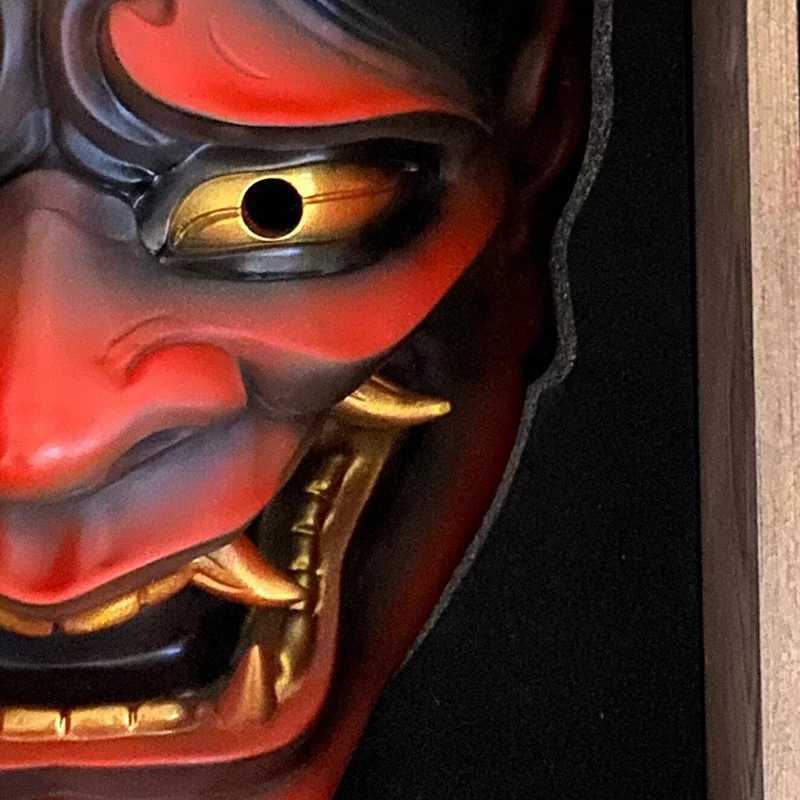 Halloween Japanese Color Bonjour Noh Kabuki Demon Mask Hundred Ghosts Night Out Silicone Ghost Samurai Props Prom Party MaskXJ250916