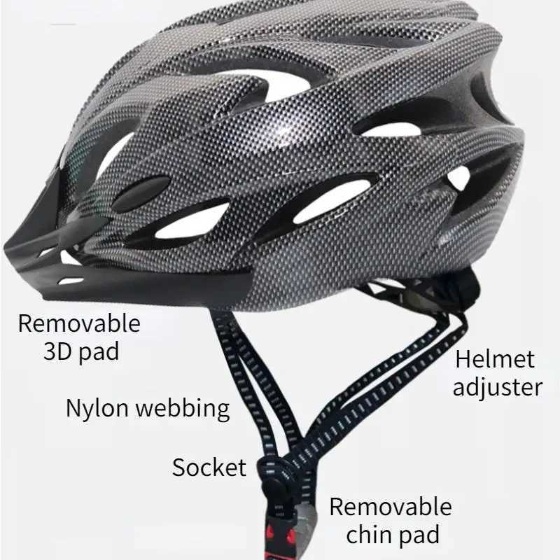 Unisex Adult Bicycle Helmet Road Mountain Bike Helmets Adjustable Ultralight bike safety helmet EPS Material Cycling Equipment J250916