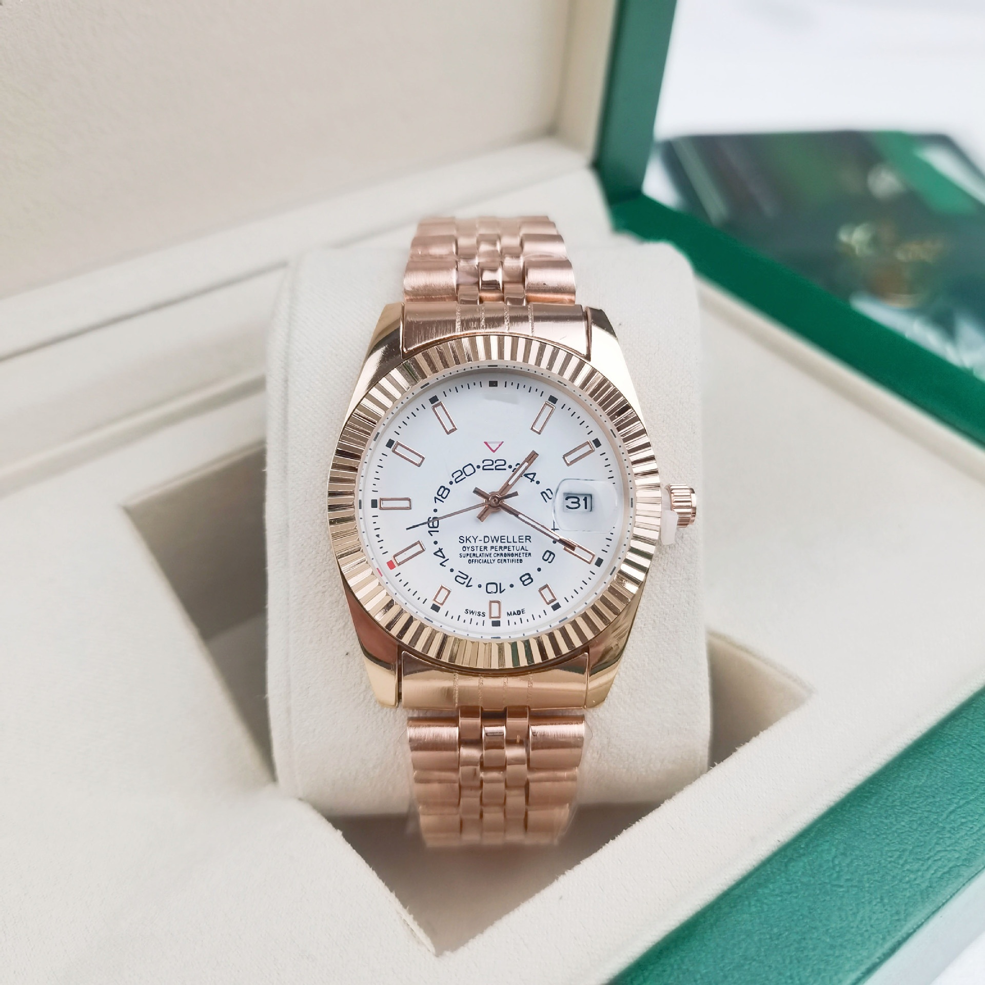 Water Ghost Automatic Mechanical Men's Fashion Full-Diamond Luxury Brand day date Watch Sport Quartz Ladies' sky dweller Watch