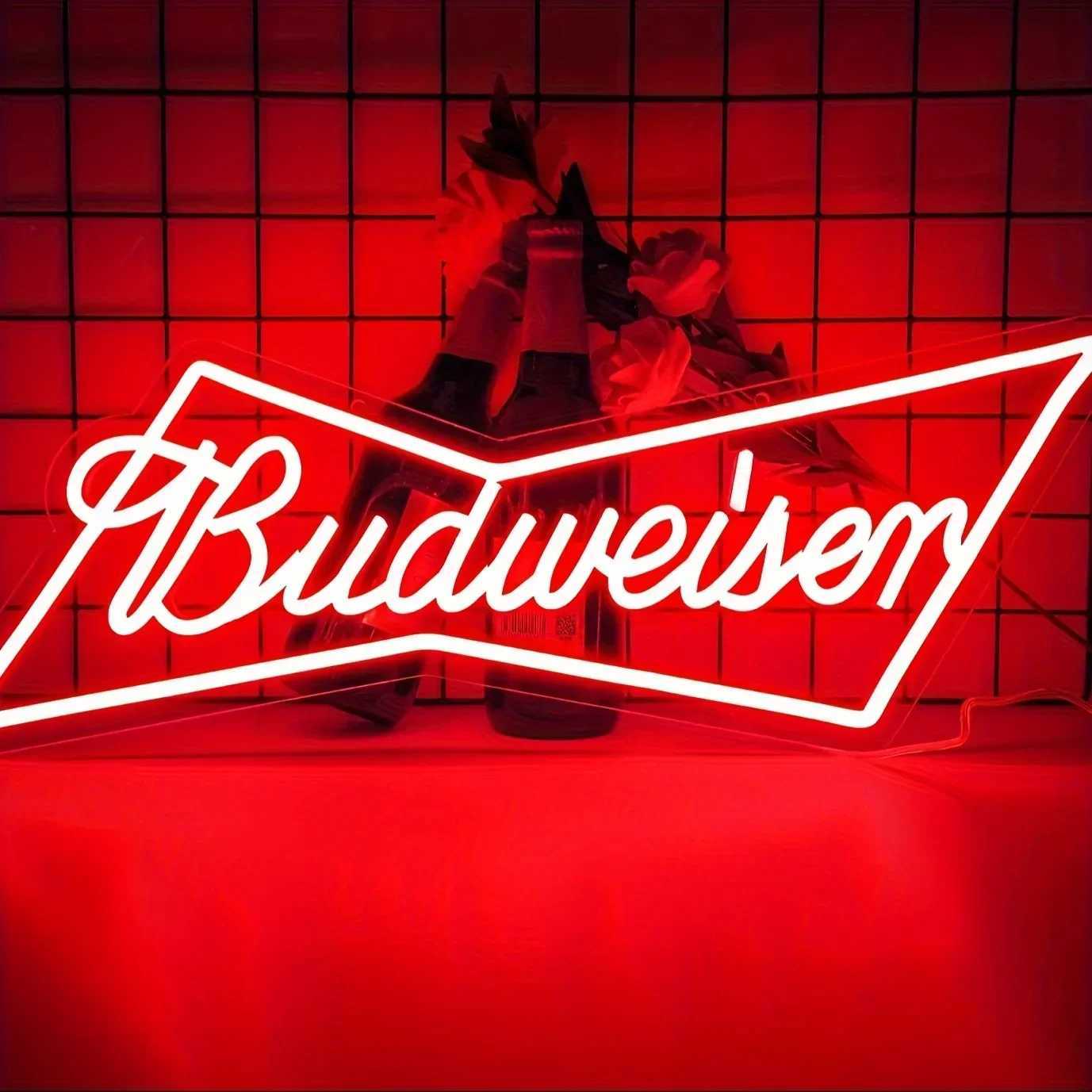 budweiser beer bar Neon Signs Bar Neon Beer Light Sign for Wall Decor for Man Cave Bedroom Shop Beer Club Pub Bistro Y250916