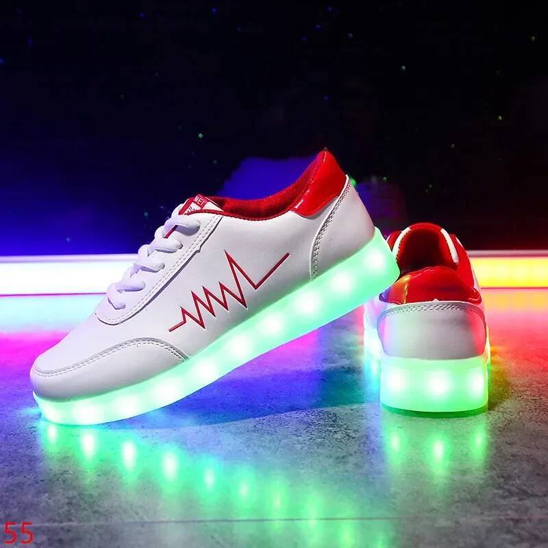 Maogu 2024 Adult Unisex Womens Mens Kid Luminous Sneakers Glowing USB Charge Boys LED Colorful Light-up Shoes Girls Footwear ddmythur