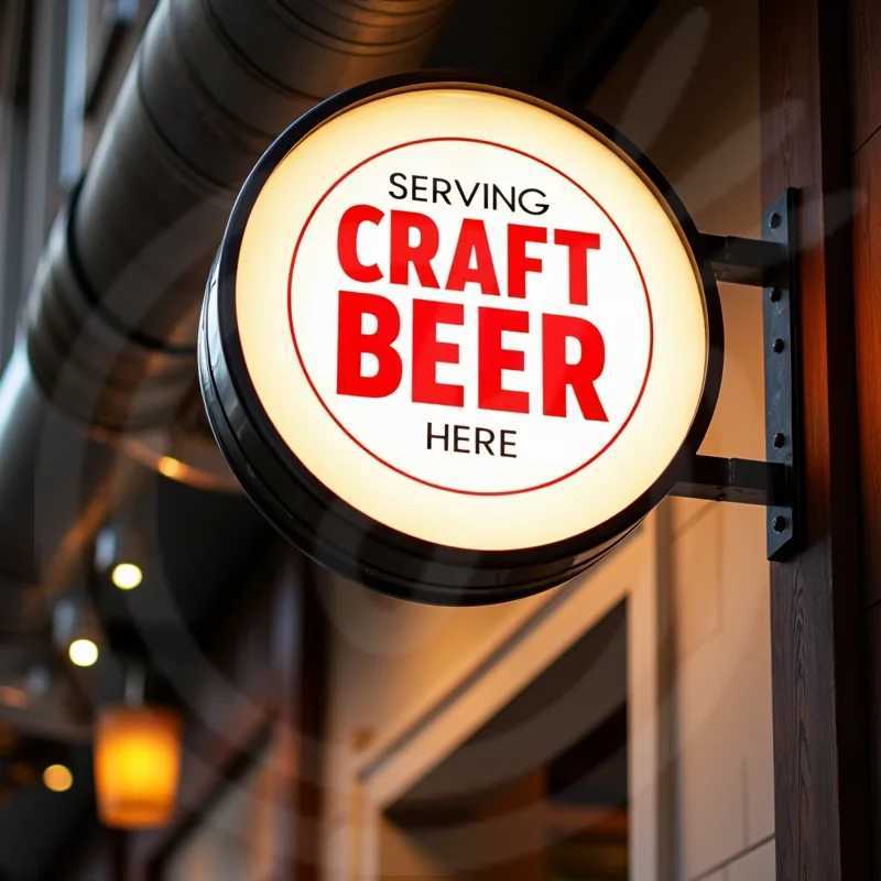 Custom Waterproof Round LED Light Box for Restaurants Acrylic Double Sided Advertising Sign Illuminated Wall Mount Y250916