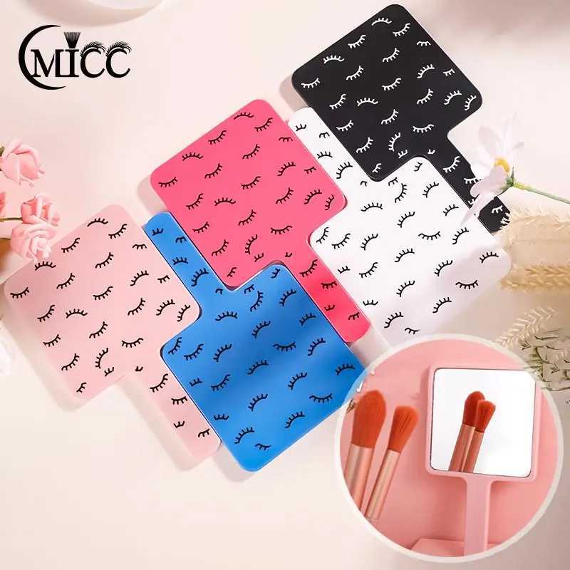 Square Handheld Eyelash Extension Makeup Vanity Mirror Student Bathroom Handle Hand Mirror SPA Salon Compact Mirrors Portable C250916