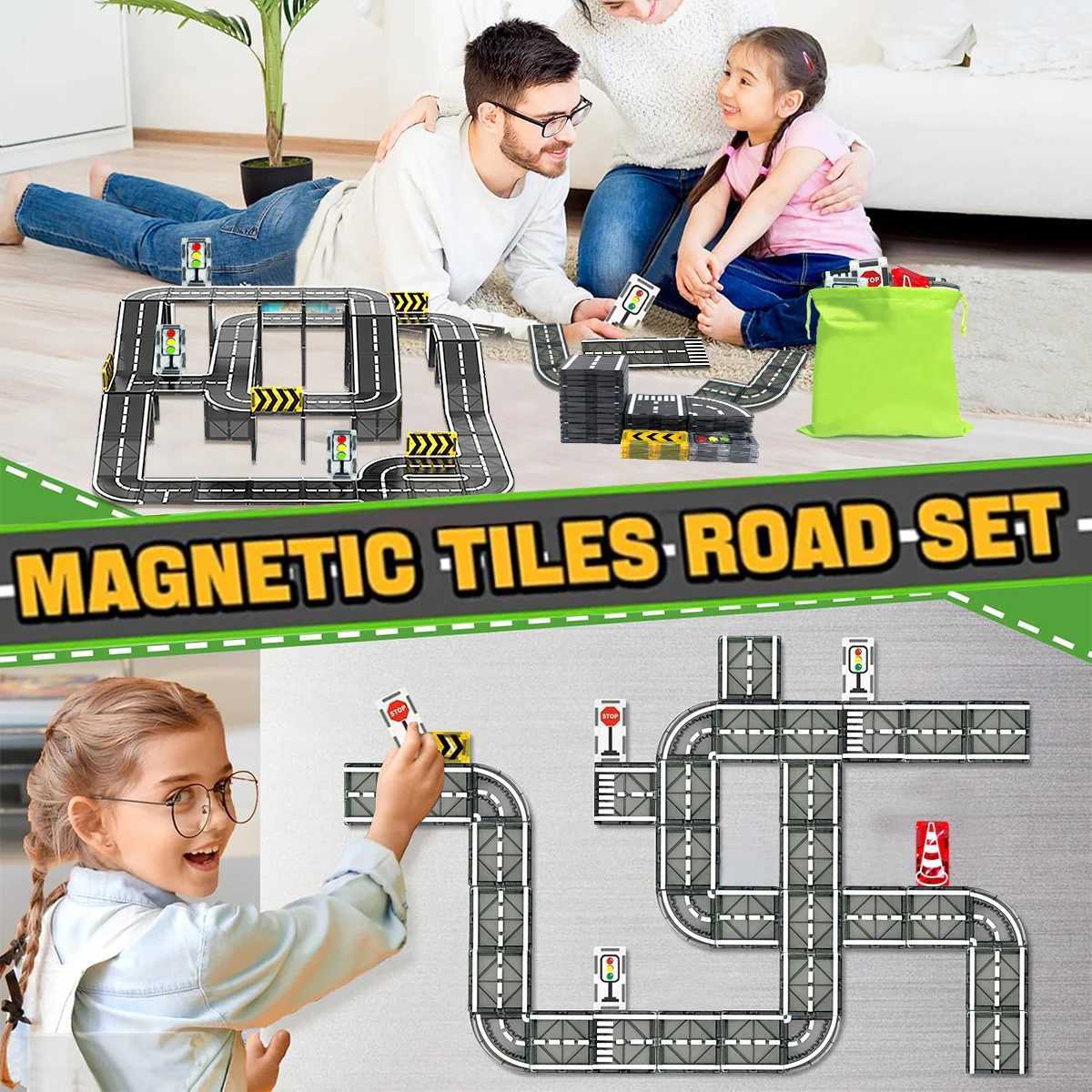Magnetic Building Blocks set with car assembly toys Magnetic Montessori Educational Game Toys for Kids Boys Girls Gifts C250916