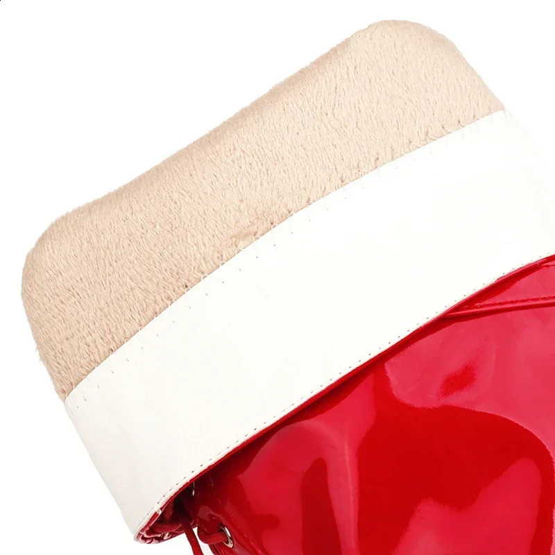 Women Sexy Cross Tied Thigh High Boots Pointed Toe Thin High Heels Over The Knee Boots Patent Leather Shoes Woman 33250916