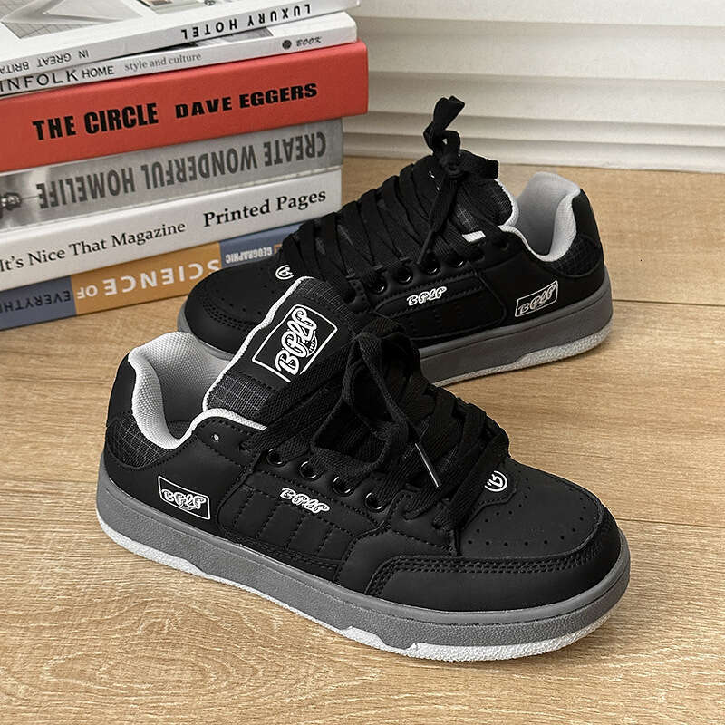 Langzu Black New Free shipping premium feel Summer Thick-Soled National Versatile Casual Student Sports Shoes Men's Trend